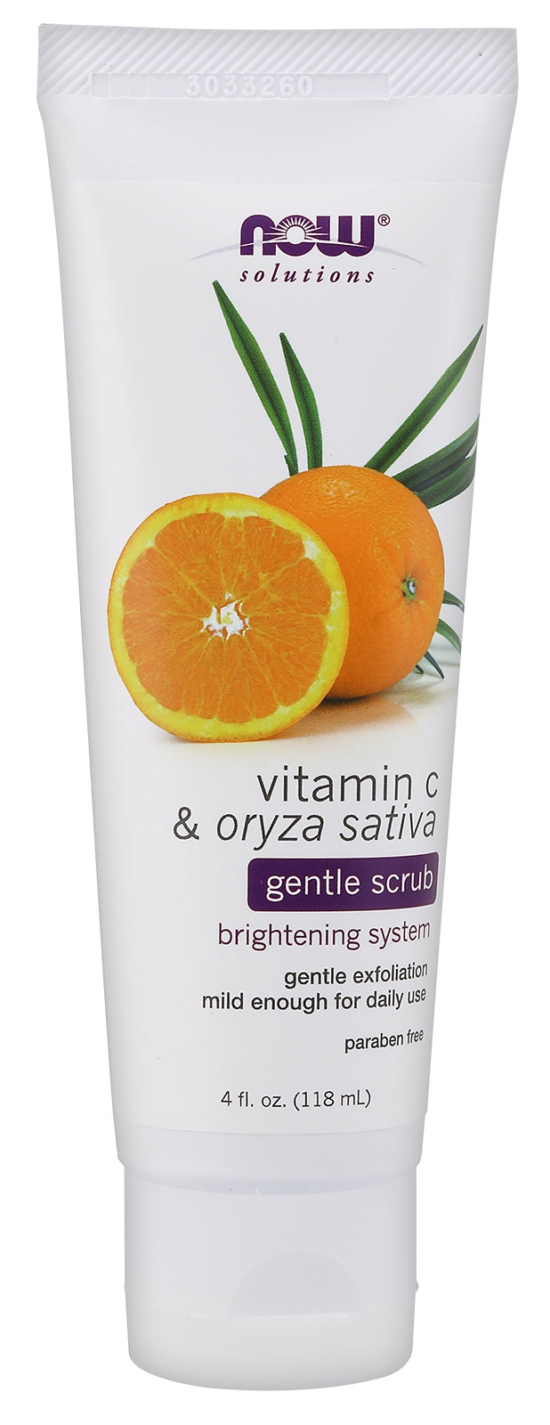 Vitamin C & Oryza Sativa Gentle Scrub, 4 fl oz. , Brand_NOW Foods Form_Scrub Size_4 Fl Oz