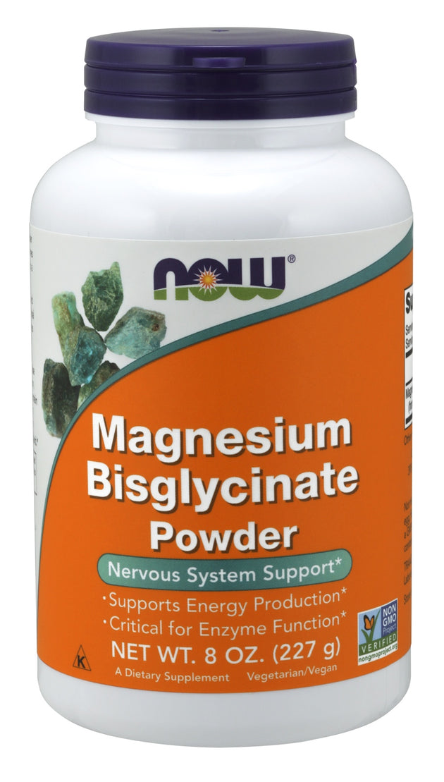 Magnesium Bisglycinate Powder, 8 oz. , Brand_NOW Foods Form_Powder Size_8 Oz
