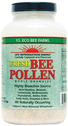 Bee Pollen Whole Granules, 8 Oz (227 g) Granules , Brand_Ys Oganic Bee Farm Form_Granules Size_8 Oz