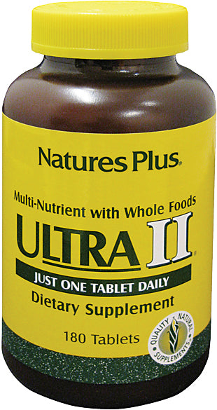 Ultra II Multivitamin, 180 Vegetarian Tablets , Brand_Nature's Plus Form_Vegetarian Tablets Size_180 Tabs