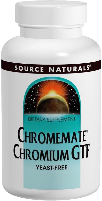 ChromeMate® Chromium GTF 200 mcg, 120 Tablets , Brand_Source Naturals Form_Tablets Potency_200 mcg Size_120 Tabs