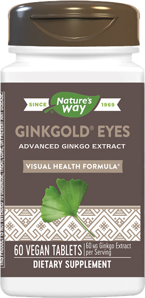 Ginkogold® Eyes, 60 mg Ginkgo Extract, 60 Capsules ,