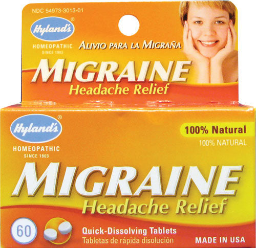 Migraine Headache Relief, 60 Tablets , Brand_Hyland's Homeopathic Form_Tablets Size_60 Tabs