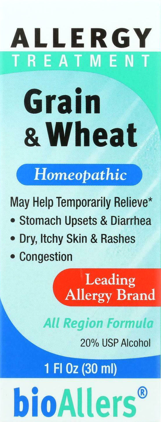 bioAllers® Allergy Treatment - Grain & Wheat, 1 Fl Oz (30 mL) Liquid , Brand_Natra Bio Form_Liquid Size_1 Fl Oz