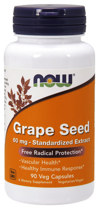 Grape Seed 60 mg Veg Capsules , Brand_NOW Foods Form_Veg Capsules Potency_60 mg Size_180 Caps