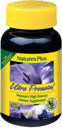 Ultra Prenatal Multivitamin 800 mcg Folate, 90 Vegetarian Tablets , Brand_Nature's Plus Form_Vegetarian Tablets Potency_800 mcg Size_90 Tabs