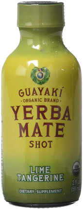 Organic Yerba Mate Shot, Lime Tangerine Flavor, 2 Fl Oz (59 mL) Liquid , Brand_Guayaki Flavor_Tangerine Form_Liquid Size_2 Fl Oz