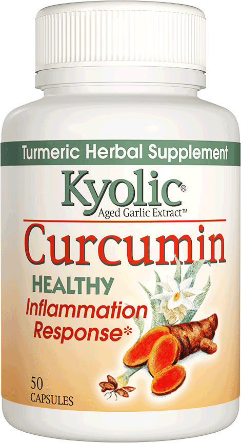 Aged Garlic Extract™ Curcumin, 50 Capsules , Brand_Kyolic Form_Capsules Size_50 Caps