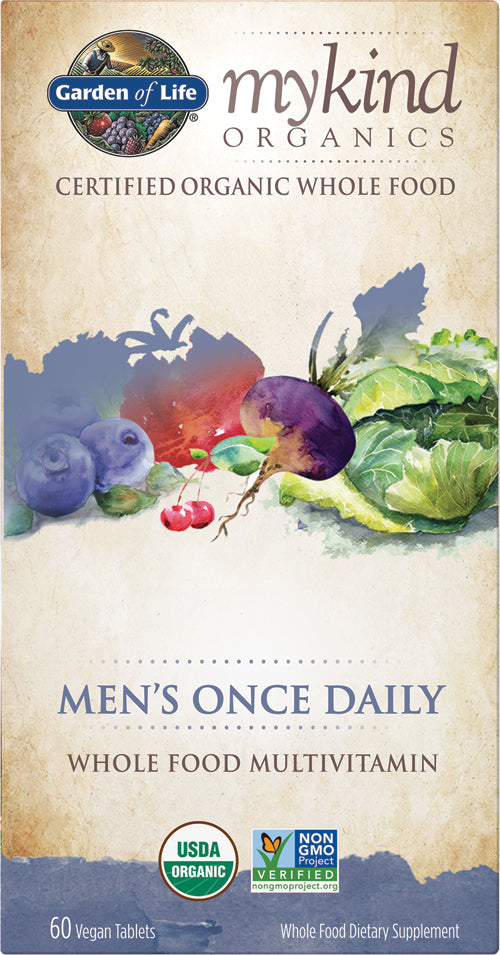 mykind Organics Men’s Once Daily Multi, 60 Vegan Tablets , Brand_Garden of Life Form_Vegan Tablets Size_60 Tabs