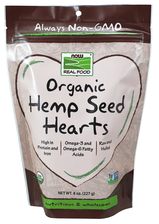 Hemp Seed Hearts, Organic, 8 oz. , Brand_NOW Foods Form_Seeds Size_8 Oz