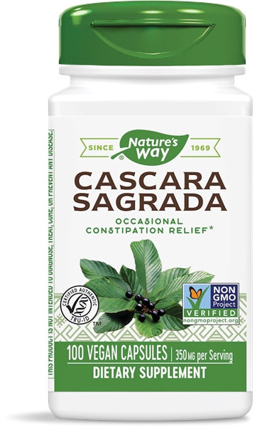 Cascara Sagrada Bark, 100 Veg Capsules , Brand_Nature's Way Form_Veg Capsules Size_100 Caps
