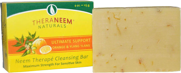 Ultimate Support Neem Therapé Cleansing Bar, Orange & Ylang Ylang Fragrance, 4 Oz (113 g) Bar , 20% Off - Everyday [On]