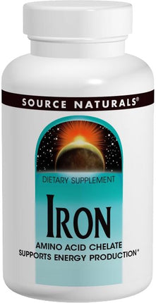 Iron Chelate 25 mg, 250 Tablets , Brand_Source Naturals Form_Tablets Potency_25 mg Size_250 Tabs