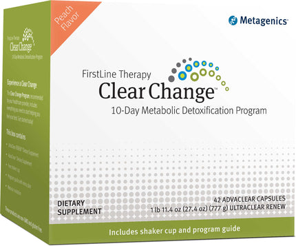 Clear Change®, Peach Flavor, 27.4 Oz (777 g) and 42 AdvaClear Capsules , Emersons Emersons-Alt