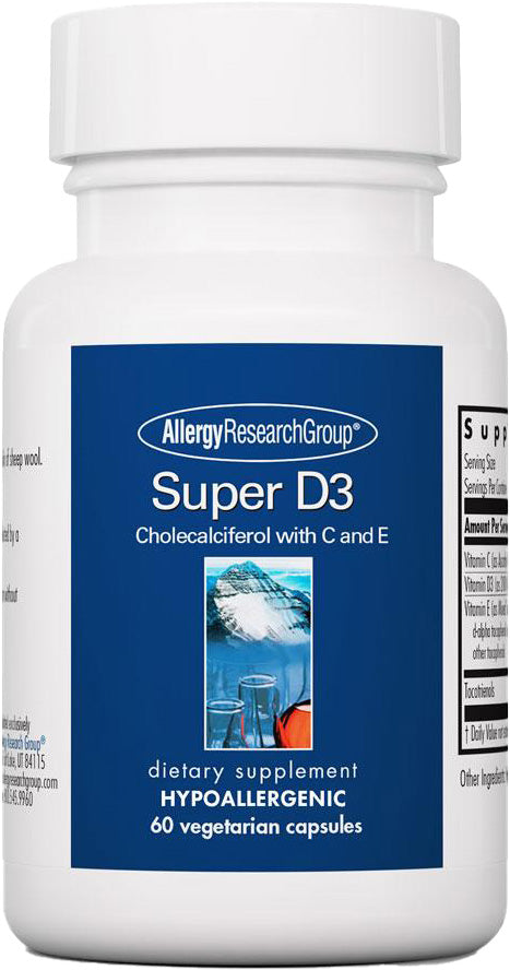 Super D3, 60 Vegetarian Capsules , Brand_Allergy Research Group