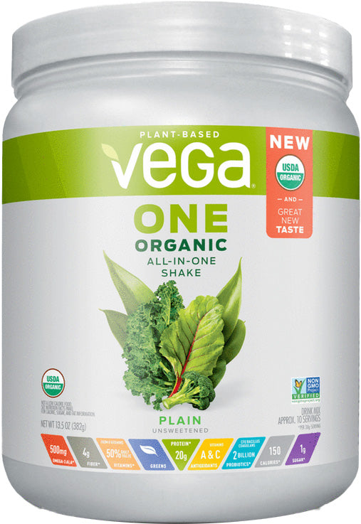 Vega One® All-In-One-Shake, Natural Flavor, 10 servings, 0.95 lb , Brand_Vega Flavor_Natural Form_Powder Size_0.95 Lbs