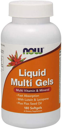 Liquid Mulit Gels, Multi Vitamin and Mineral, 180  Softgels