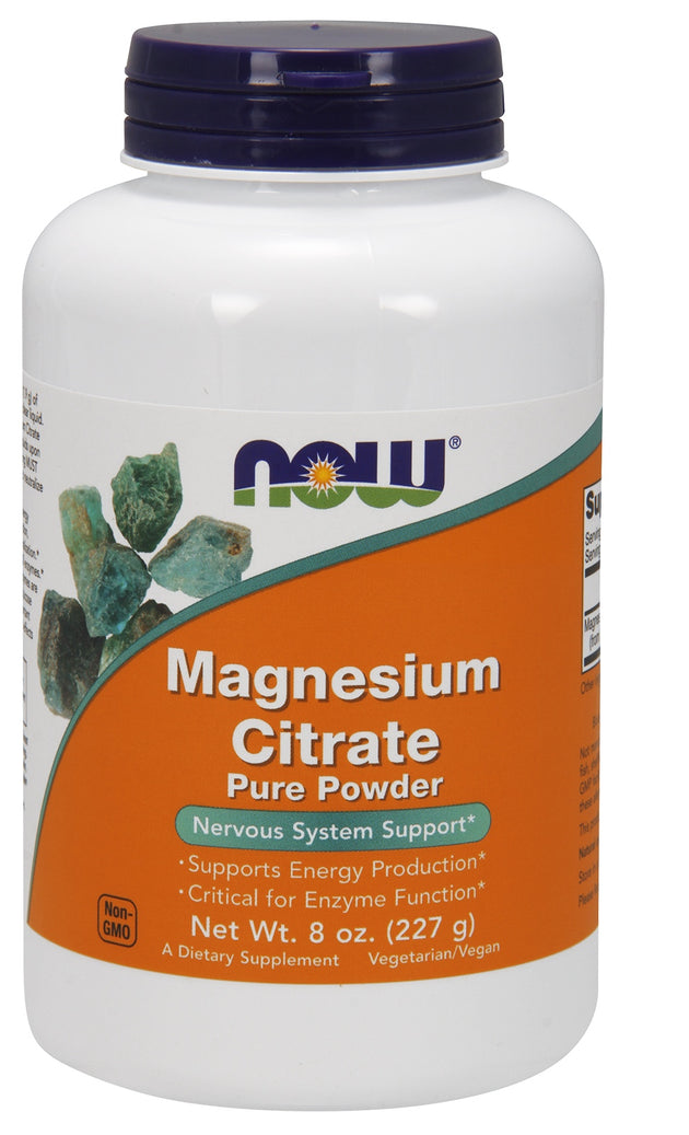 Magnesium Citrate Pure Powder, 8 oz. , Brand_NOW Foods Form_Powder Size_8 Oz