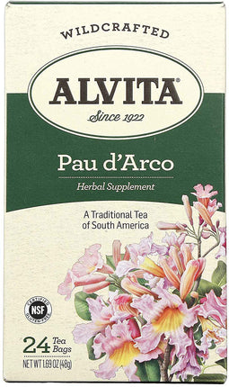 Organic Wildcrafted Pau D'Arco, 24 Tea Bags , Brand_Alvita Form_Tea Bags Size_24 Count