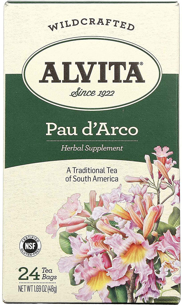 Organic Wildcrafted Pau D'Arco, 24 Tea Bags , Brand_Alvita Form_Tea Bags Size_24 Count