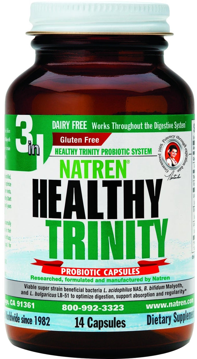 3 in 1 - Healthy Trinity, 14 Capsules , Brand_Natren Form_Capsules Size_14 Caps