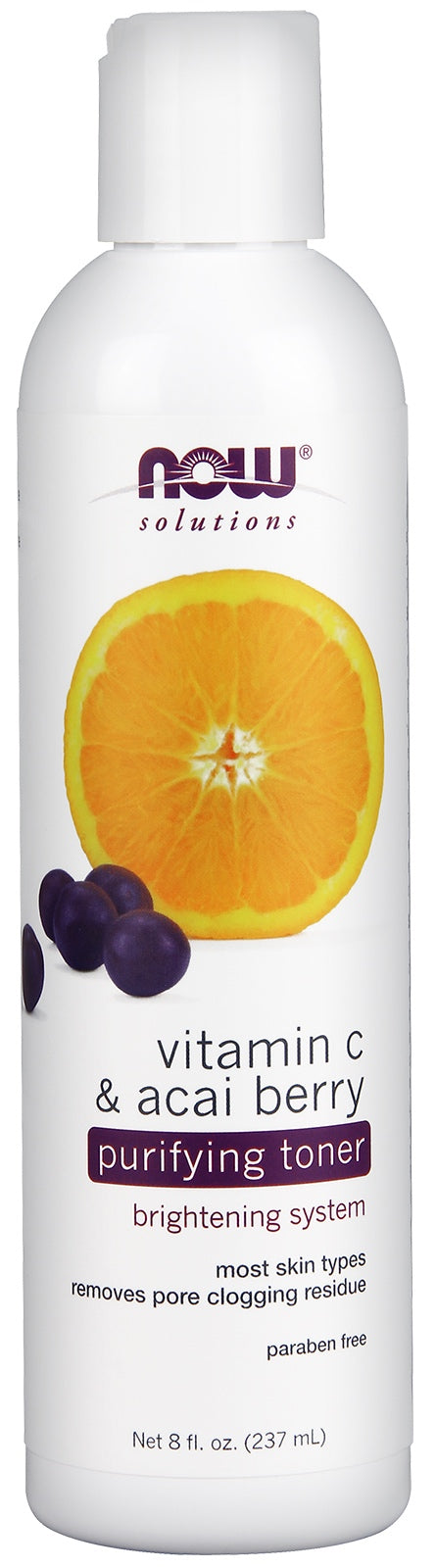 Vitamin C & Acai Berry Purifying Toner, 8 fl oz. , Brand_NOW Foods Form_Toner Size_8 Fl Oz