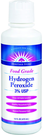 Food Grade Hydrogen Peroxide 3%, 16 Fl Oz (473 mL) Liquid , Brand_Heritage Store Form_Liquid Size_16 Fl Oz