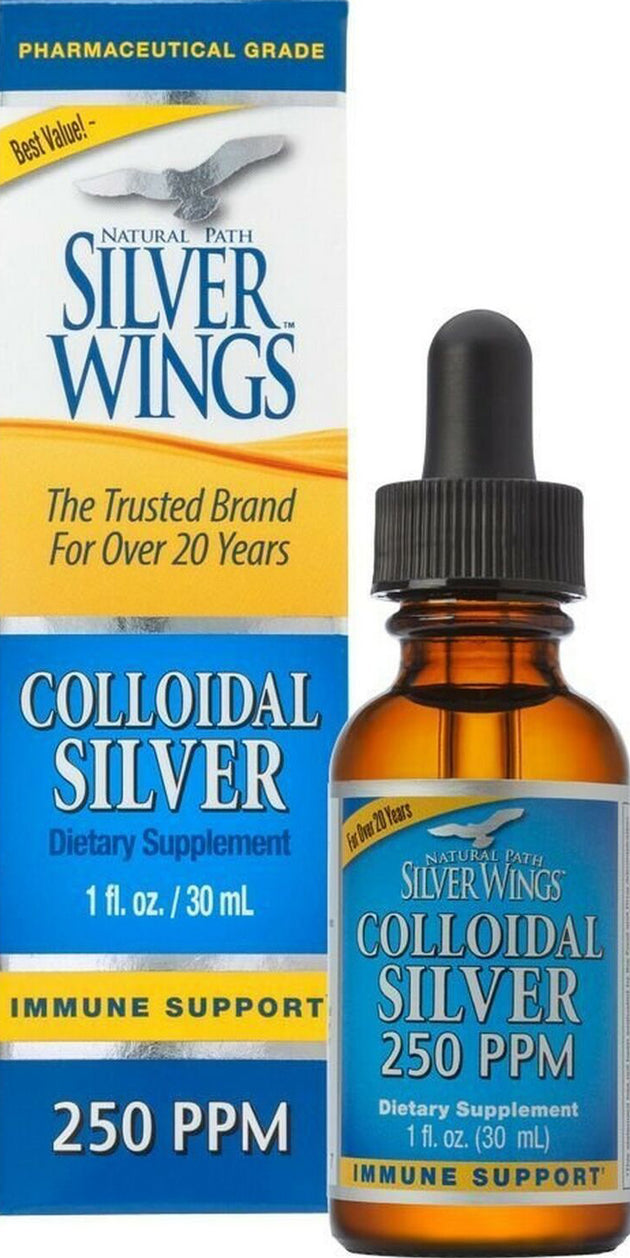 Colloidal Silver Mineral, 250 PPM, 1 Fl Oz (30 mL) Spray , Brand_Silver Wings Form_Spray Size_1 Fl Oz
