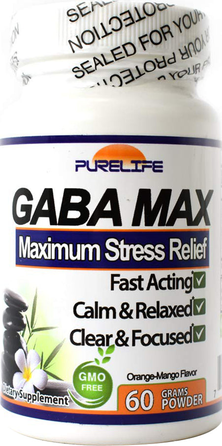 GABA-MAX, 60 g Powder , Brand_Purelife Form_Powder Potency_60 g Size_60 G