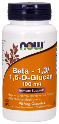 Beta 1,3/1,6- D -Glucan 100 mg, 90 Veg Capsules , Brand_NOW Foods Potency_100 mg Size_90 Caps