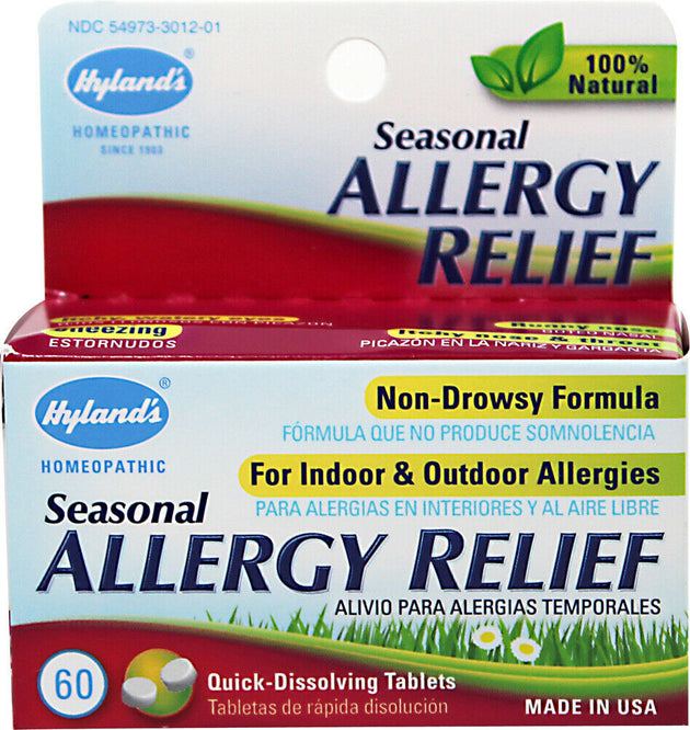 Allergy Relief, 60 Quick Dissolving Tablets , Brand_Hyland's Homeopathic Form_Quick Dissolving Tablets Size_60 Tabs