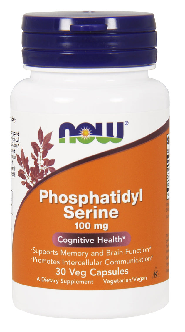 Phosphatidyl Serine 100 mg Veg Capsules , Brand_NOW Foods Potency_100 mg Size_60 Caps