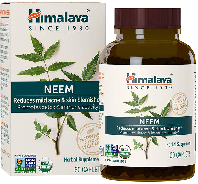 Neem, 60 Caplets , Brand_Himalaya Herbal Healthcare Form_Caplets Size_60 Caps