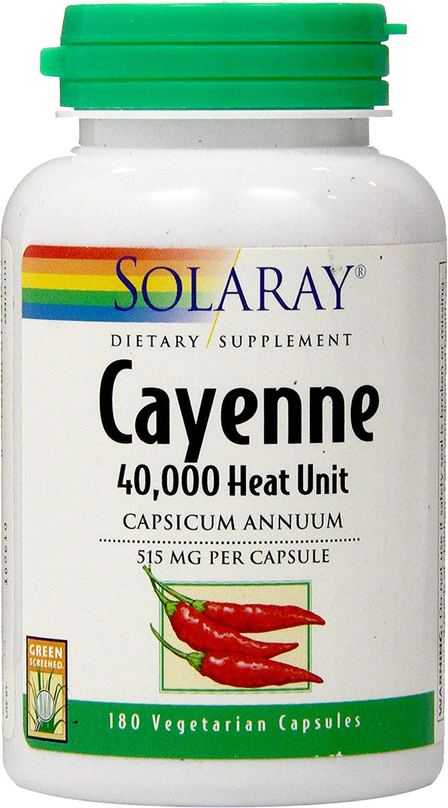 Cayenne 515 mg, 180 Capsules , Brand_Solaray Form_Capsules Potency_515 mg Size_180 Caps