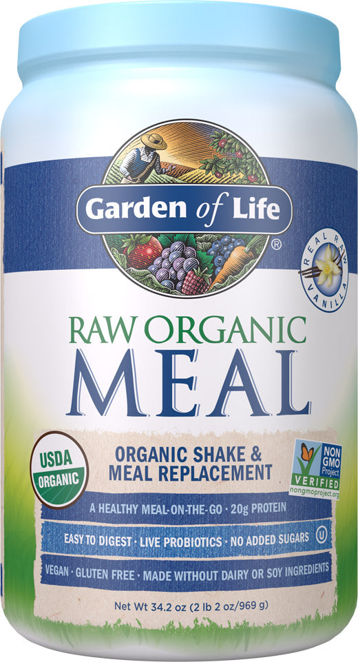 Raw Organic Meal, 20 g of Protein, Vanilla Flavor, 34.2 Oz (969 g) Powder , 20% Off - Everyday [On]
