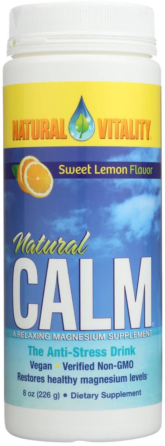 Natural Calm The Anti-Stress Drink, Sweet Lemon Flavor, 8 Oz (226 g) Powder , Brand_Natural Vitality Flavor_Lemon Form_Powder Size_8 Oz