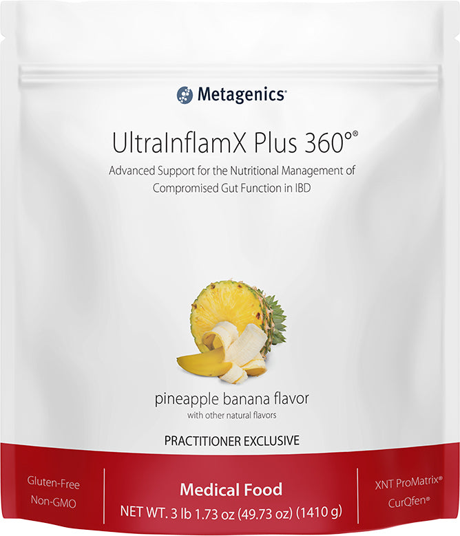 UltraInflamX Plus 360°&reg;, Pineapple Banana Flavor, 47.62 Oz (1350 g) Powder , Brand_Metagenics Form_Powder powder Size_25 Oz