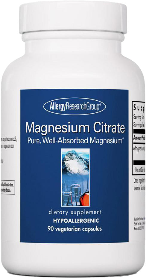 Magnesium Citrate, 90 Vegetarian Capsules , Brand_Allergy Research Group