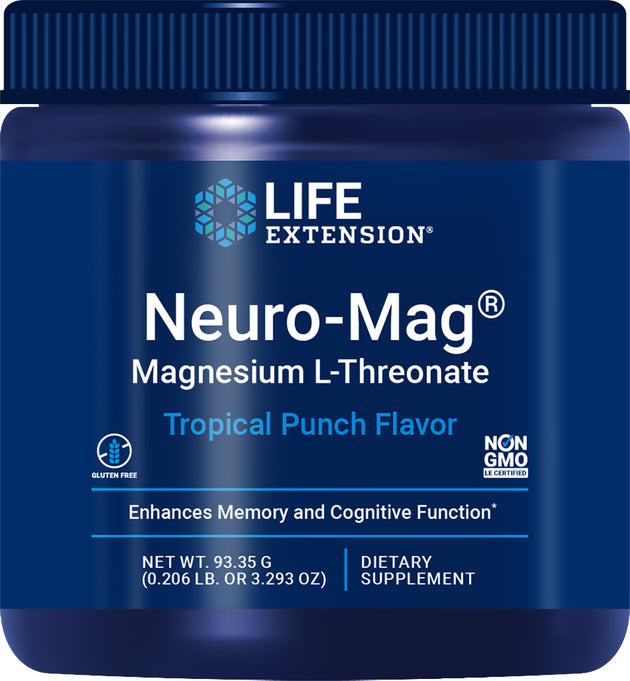 Neuro-Mag® Magnesium L-Threonate, Tropical Punch Flavor, 93.35 g Powder ,