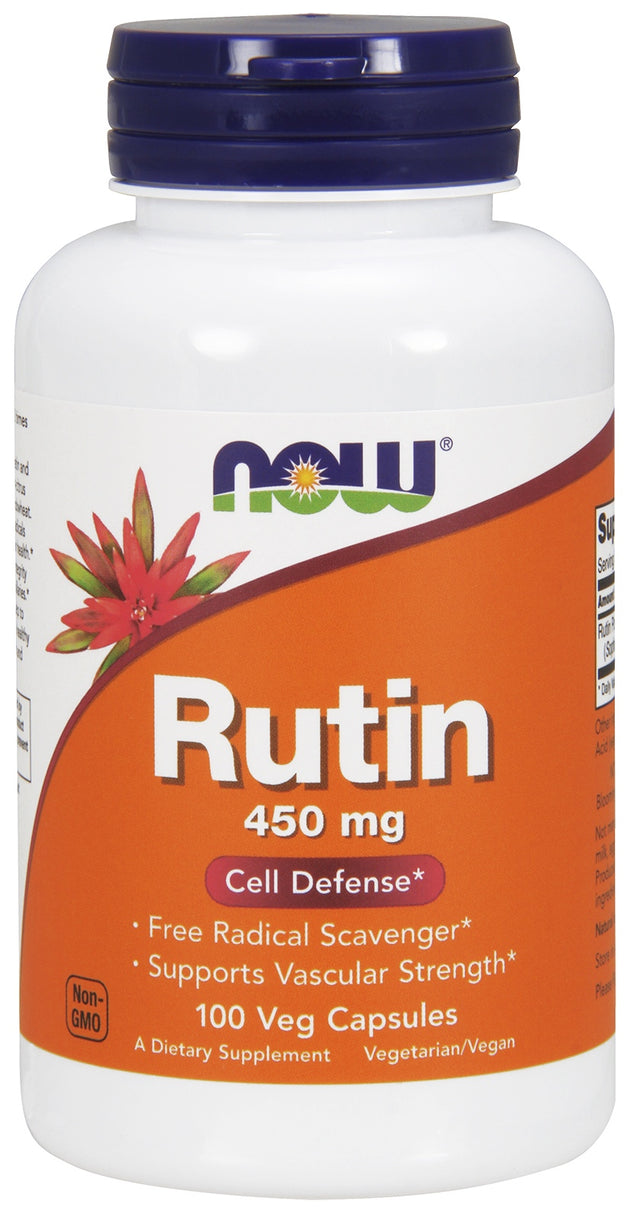Rutin 450 mg, 100 Veg Capsules , Brand_NOW Foods Form_Veg Capsules Potency_450 mg Size_100 Caps