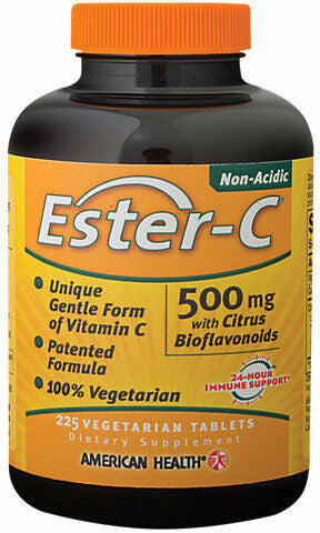Ester-C® 500 mg with Citrus Bioflavonoids, 225 Vegetarian Tablets , Brand_American Health Form_Vegetarian Tablets Potency_500 mg Size_225 Tabs