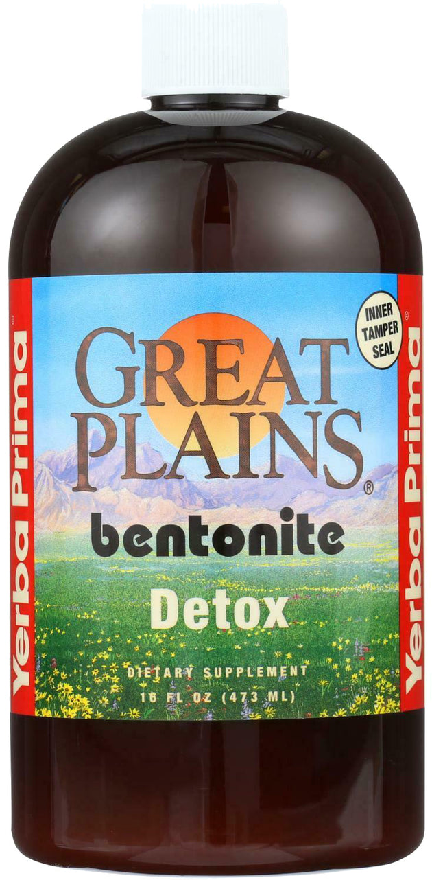 Great Plains® bentonite Detox, 16 Fl Oz (473 mL) Liquid , Brand_Yerba Prima Form_Liquid Size_16 Fl Oz