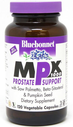 MPX 1000 Prostate Support with Saw Palmetto Beta-Sitosterol & Pumpkin Seed, 120 Vcaps , Brand_Blue Bonnet Flavor_Unflavored Form_Vcaps Size_120 Caps