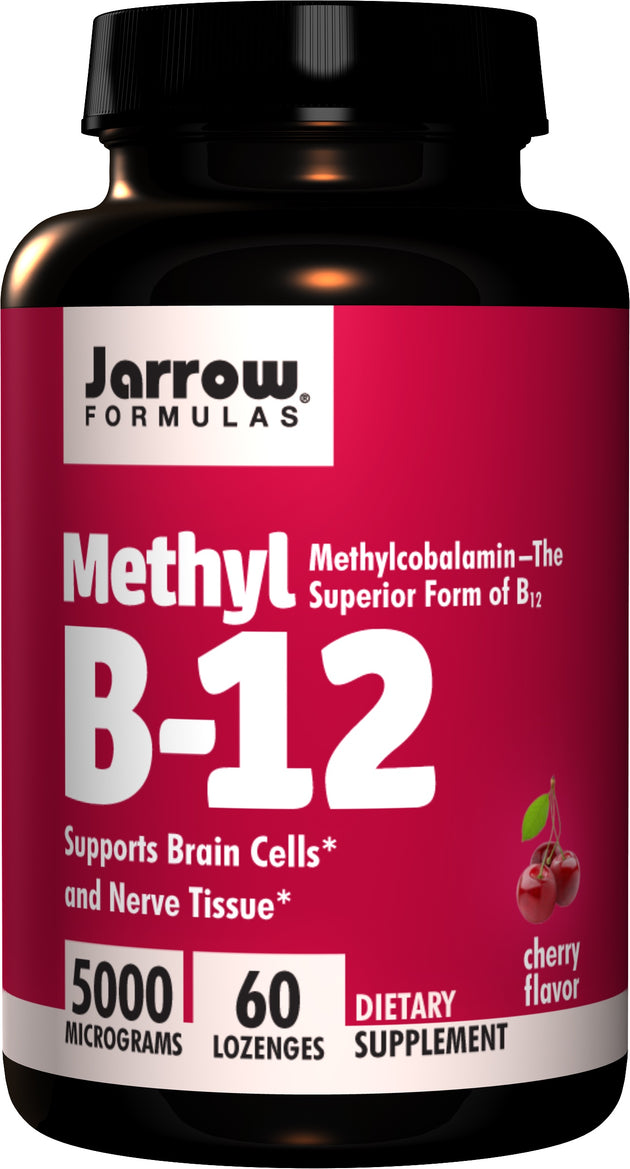 Methyl B-12, Cherry, 5000 mcg, 60 Lozenges , Brand_Jarrow Formulas Form_Lozenges Potency_5000 mcg Size_60 Lozenges